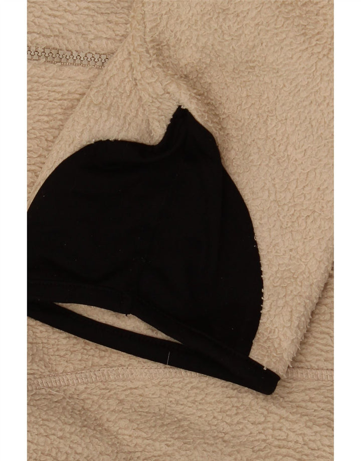 Мужская флисовая куртка FILA UK 36, маленькая, бежевый, полиэстер с цветными блоками