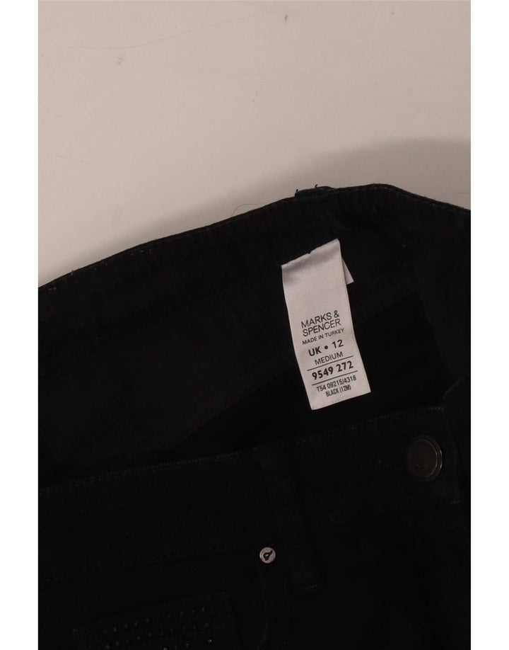 Женские джинсы Bootcut Marks & Spencer UK 12, средние W30 L30, черные, хлопковые