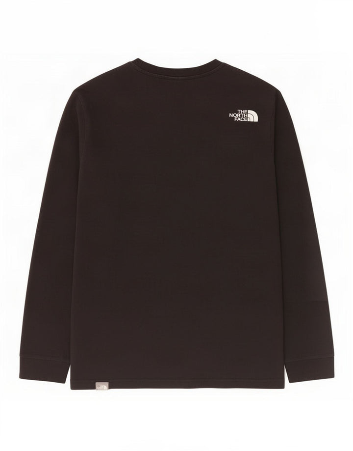 Мужской топ с длинным рукавом The North Face, маленький черный хлопок
