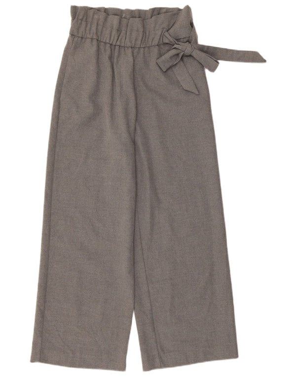 Женские укороченные брюки Zara, маленькие W26 L24, серый полиэстер