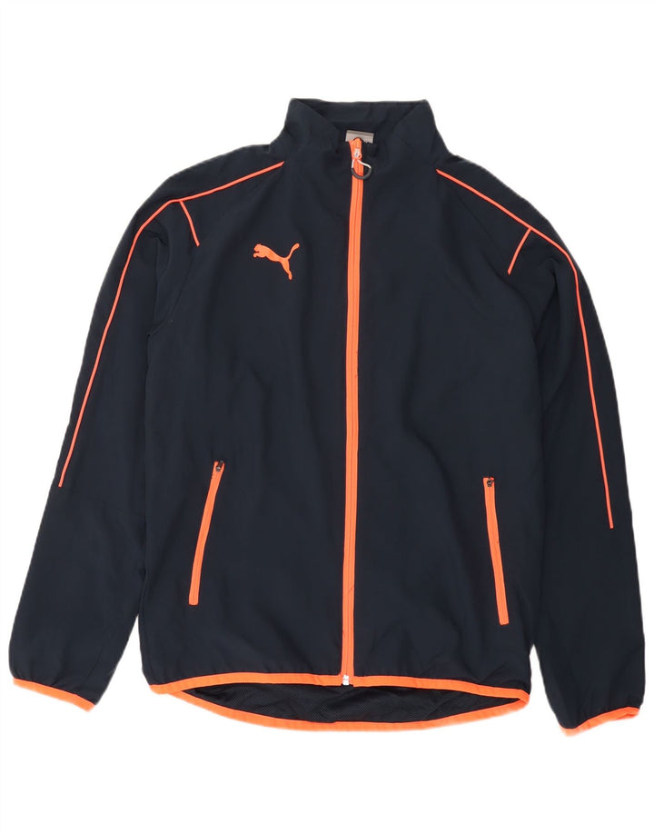 Мужской спортивный костюм PUMA, верхняя куртка, маленький темно-синий полиэстер