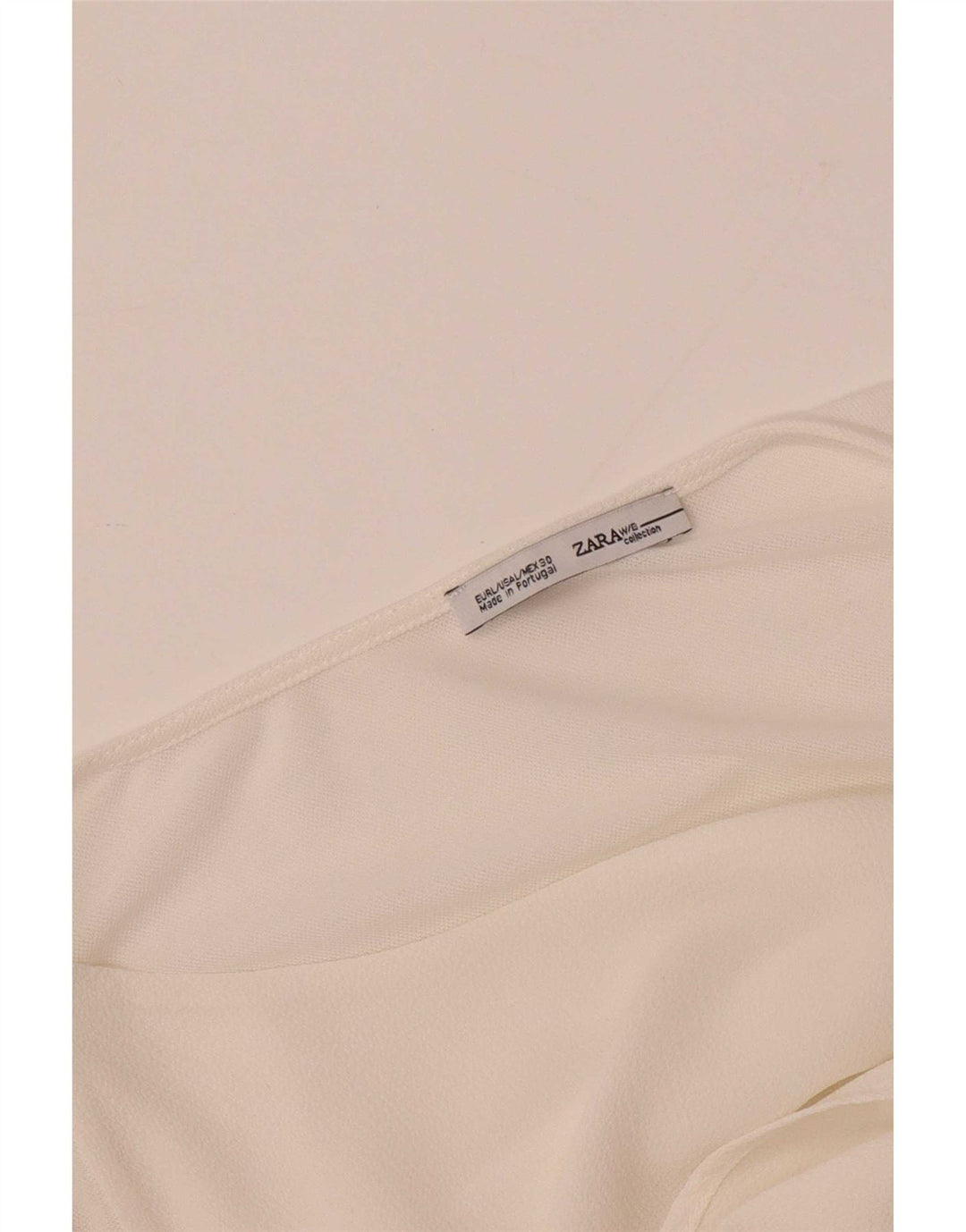 Женская укороченная блузка с длинными рукавами Zara UK 16, большая белая