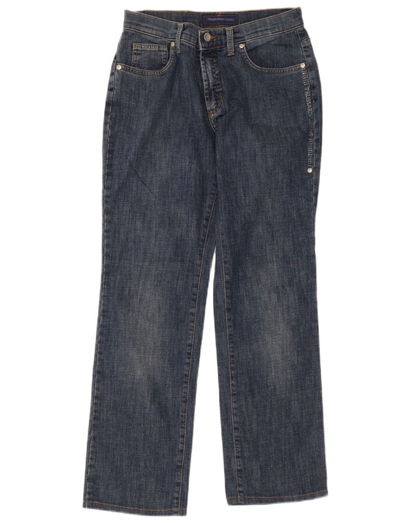 Женские прямые джинсы Trussardi W27 L27 синие, хлопок