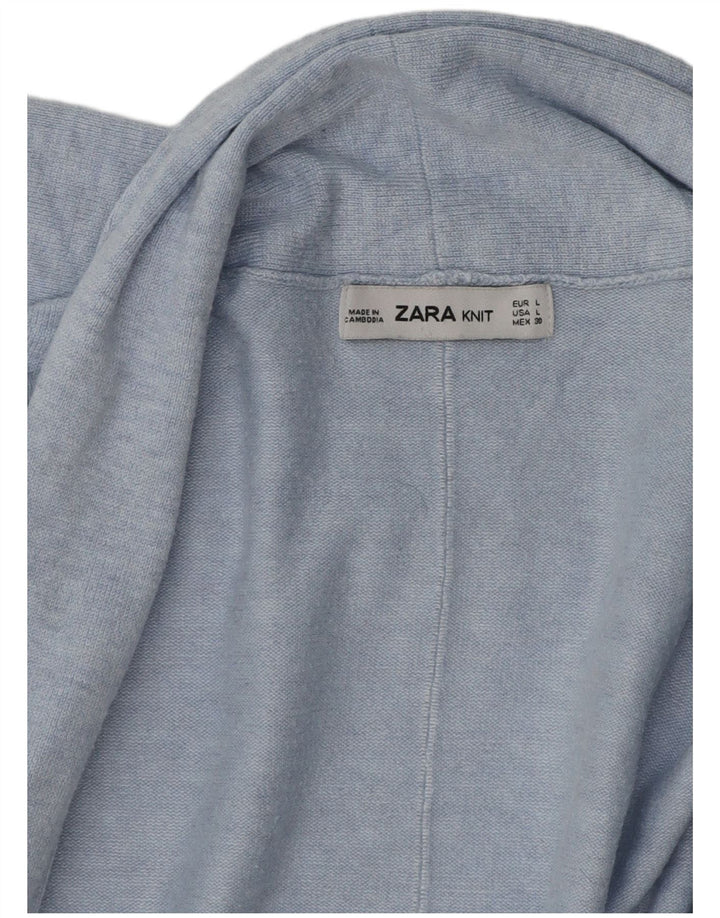 Женский удлиненный открытый кардиган Zara UK 16, большой синий цвет