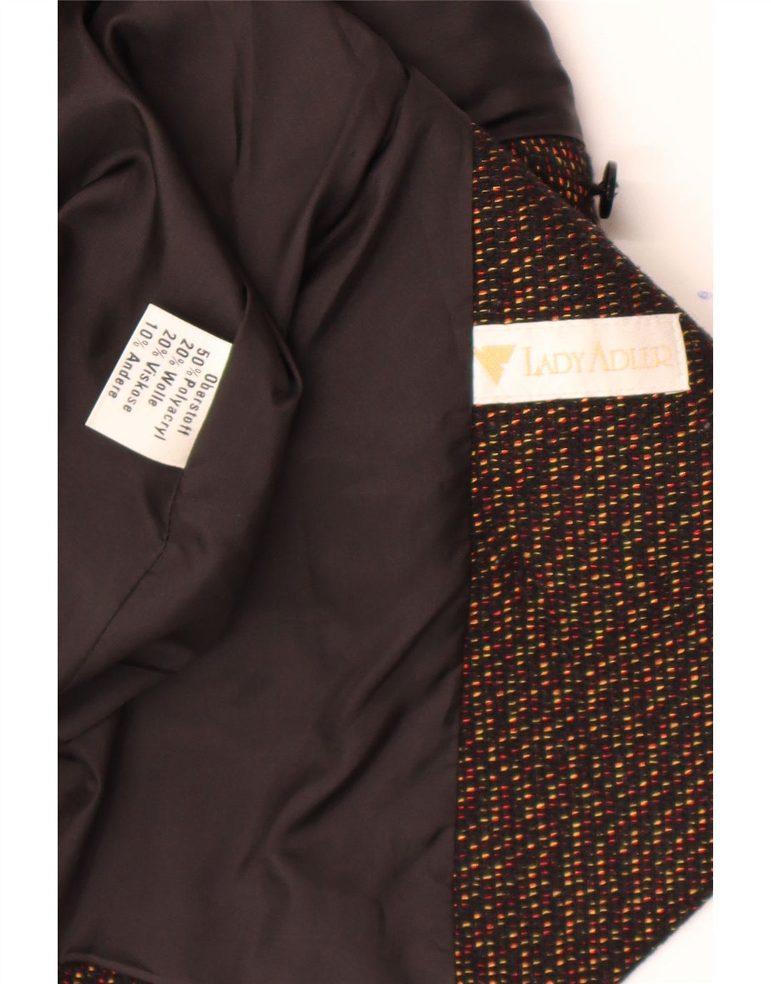 Винтажный женский двубортный пиджак, Великобритания 16, большой коричневый с животным принтом