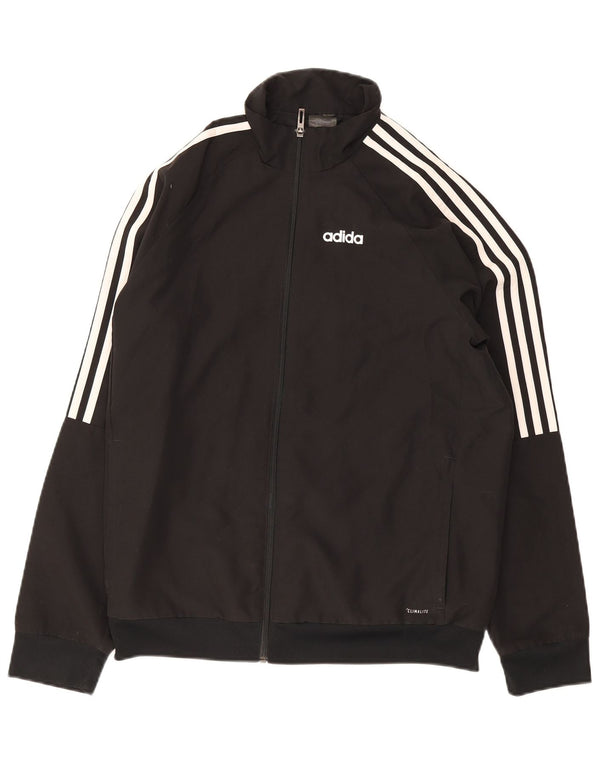 Мужской спортивный костюм Adidas Climalite, верхняя куртка, маленький черный полиэстер