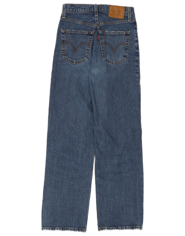 Женские прямые джинсы Levi's Ribcage W24 L27, синий хлопок