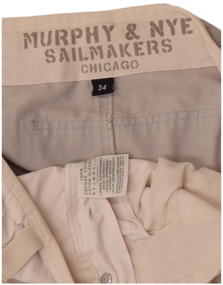 Мужские шорты чинос Murphy & Nye Sailmakers W34, большие белые цветные блоки