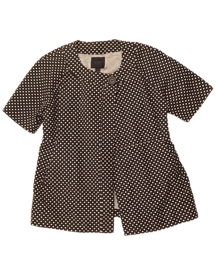 Женский пиджак на 1 пуговице J. CREW, размер США 12, большой черный в крапинку