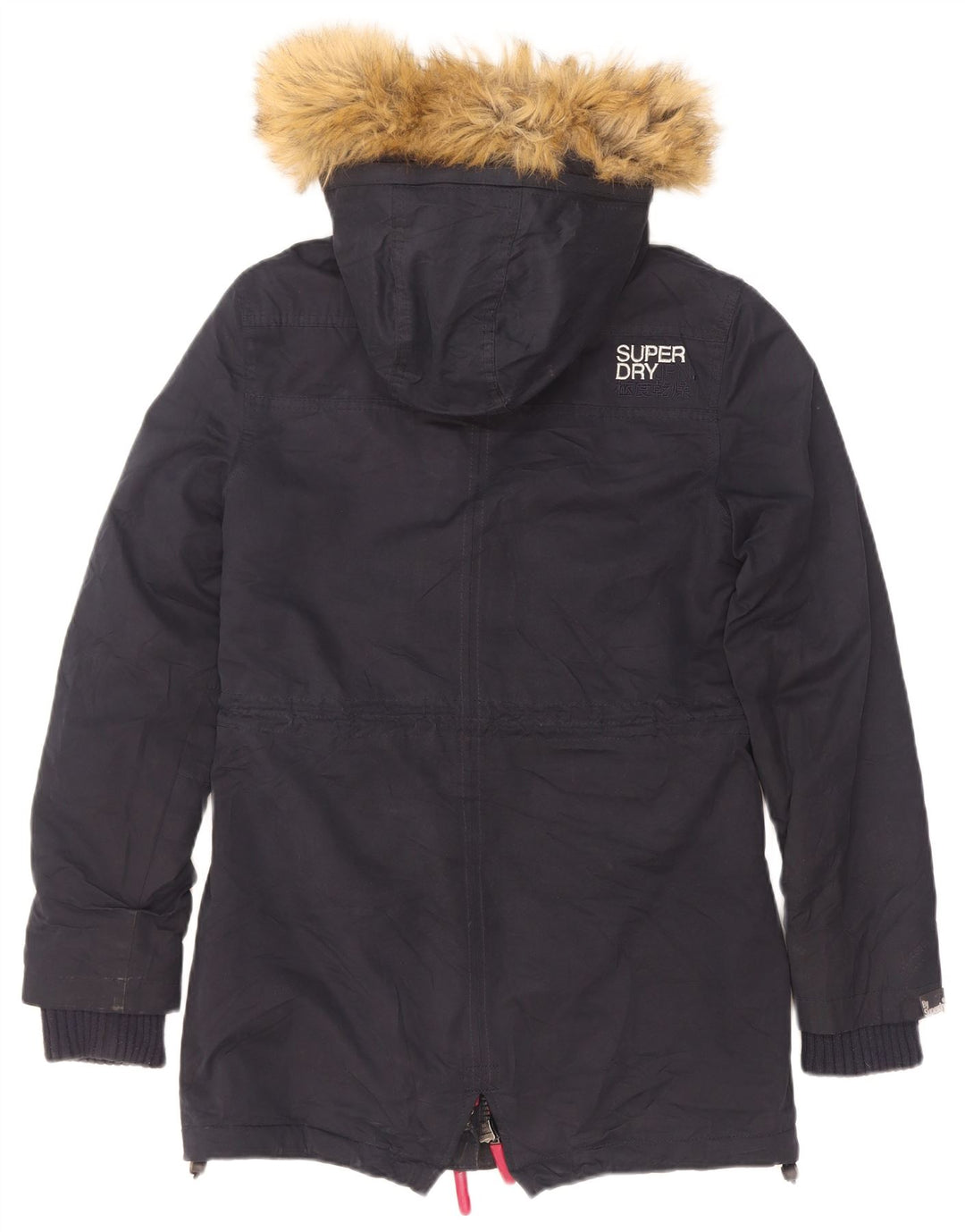 Женская парка из шерпы с капюшоном Superdry UK 10, маленькая, темно-синяя, полиэстер