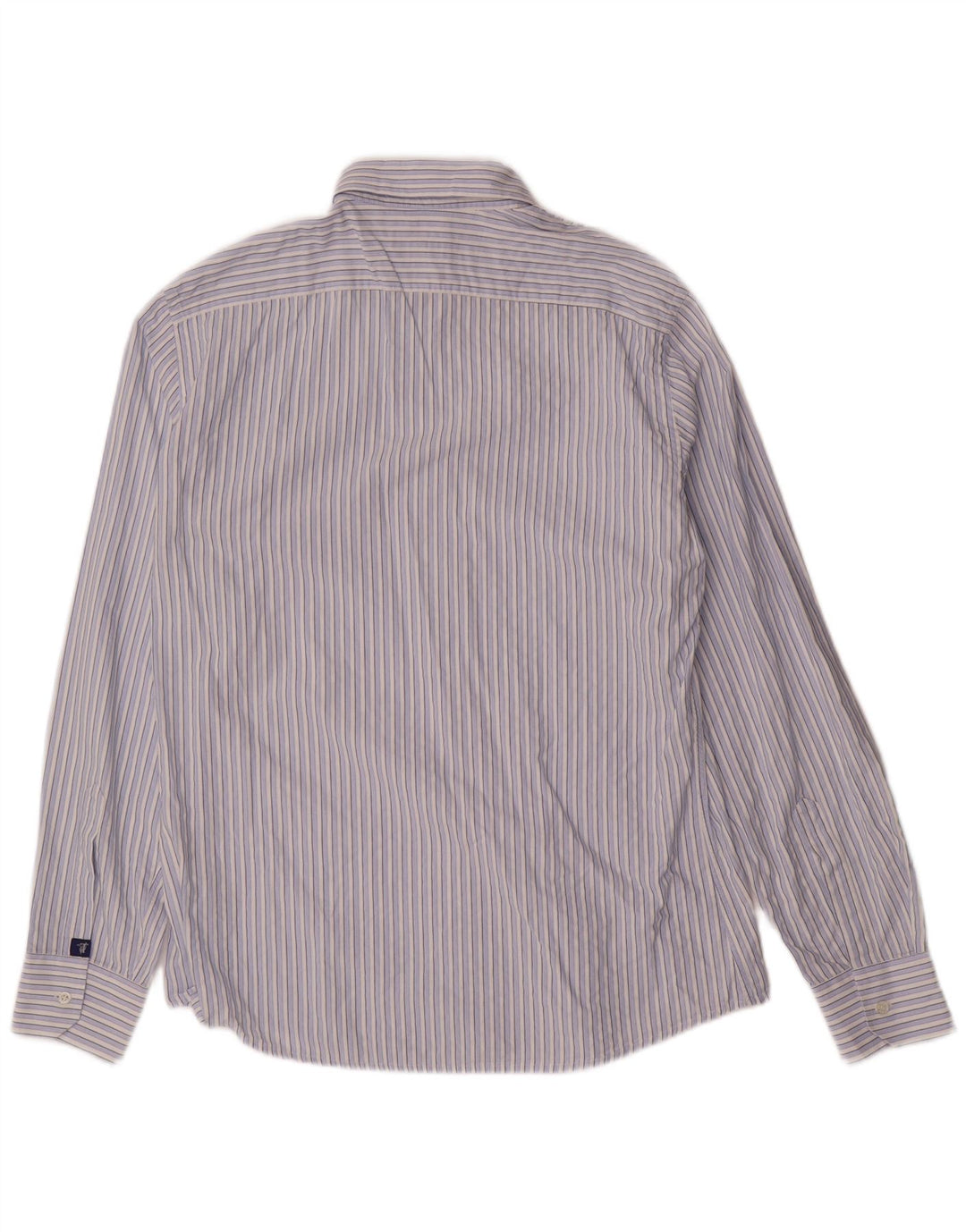 TRUSSARDI JEANS Мужская рубашка из хлопка средней синей полоски