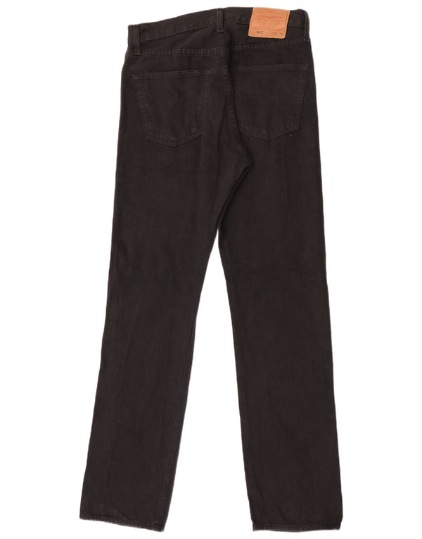 Мужские прямые джинсы Levi's 501 W32 L34, черный хлопок