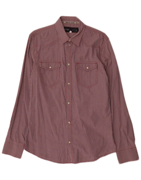 ARMANI JEANS Мужская рубашка среднего размера в разноцветную клетку из хлопка