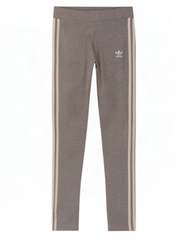 Женские леггинсы Adidas UK 12, средний серый хлопок с крапинками
