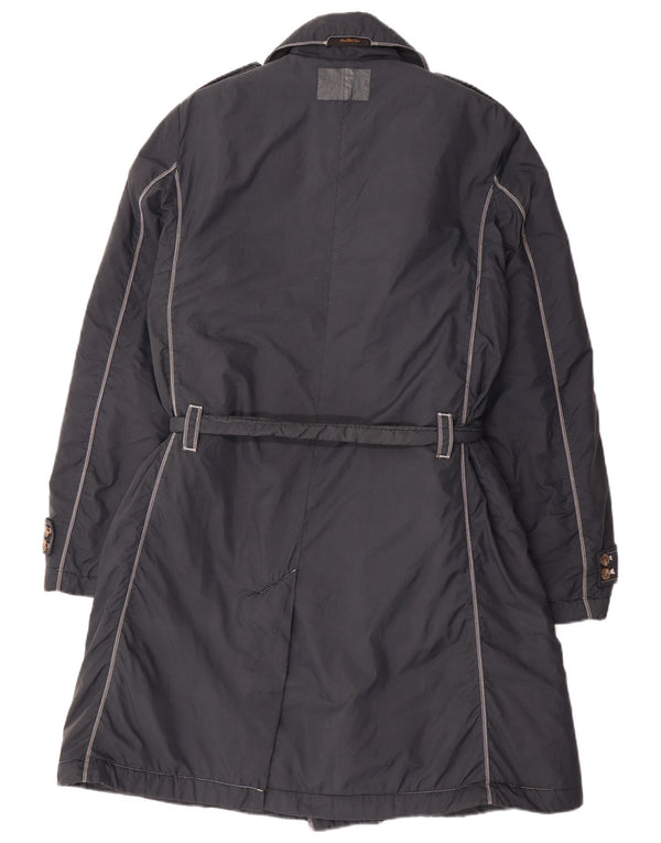 Мужской двубортный тренч DIESEL UK 36, маленький темно-синий, нейлон