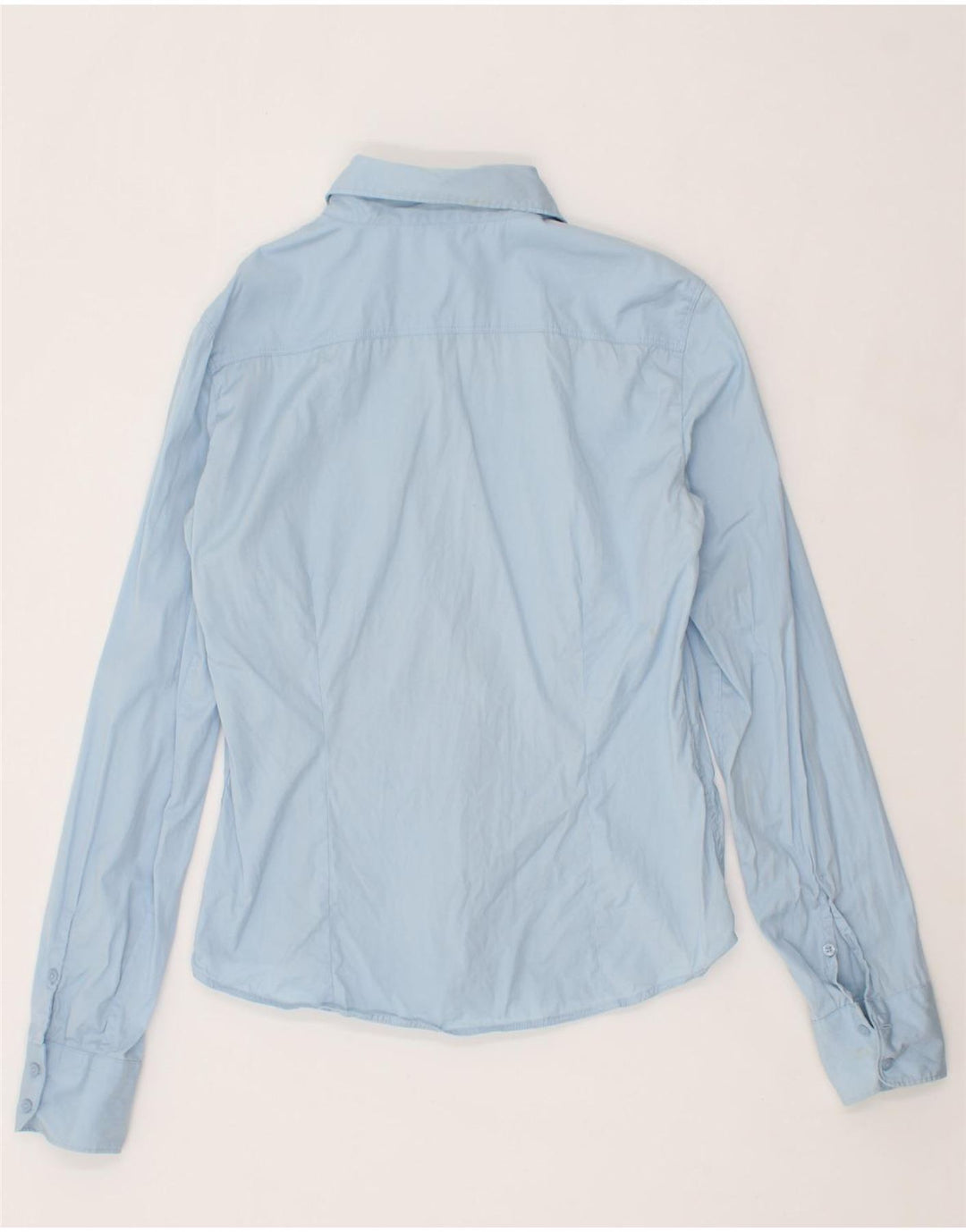 MURPHY & NYE Womens Shirt UK 14 Medium Blue Cotton Vintage Murphy & Nye and Second-Hand Murphy & Nye from Messina Hembry 