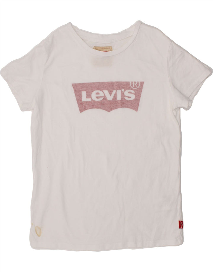 LEVI'S Boys Graphic T-Shirt Top 11-12 Years White Cotton Vintage Levi's and Second-Hand Levi's from Messina Hembry 