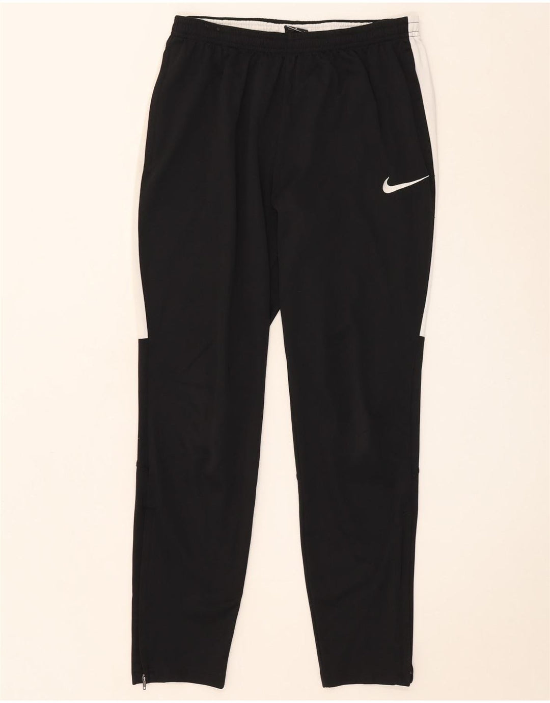 Мужские спортивные брюки Nike Dri Fit среднего размера, полиэстер с цветными блоками, средний черный