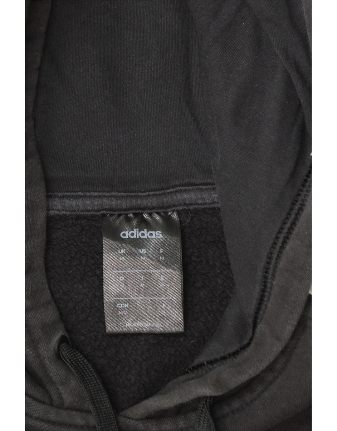 Мужской джемпер с капюшоном Adidas с рисунком, средний черный, хлопок