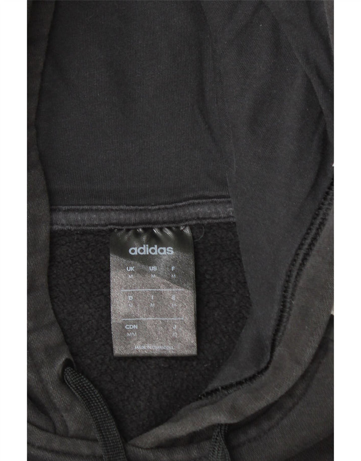 Мужской джемпер с капюшоном Adidas с рисунком, средний черный, хлопок