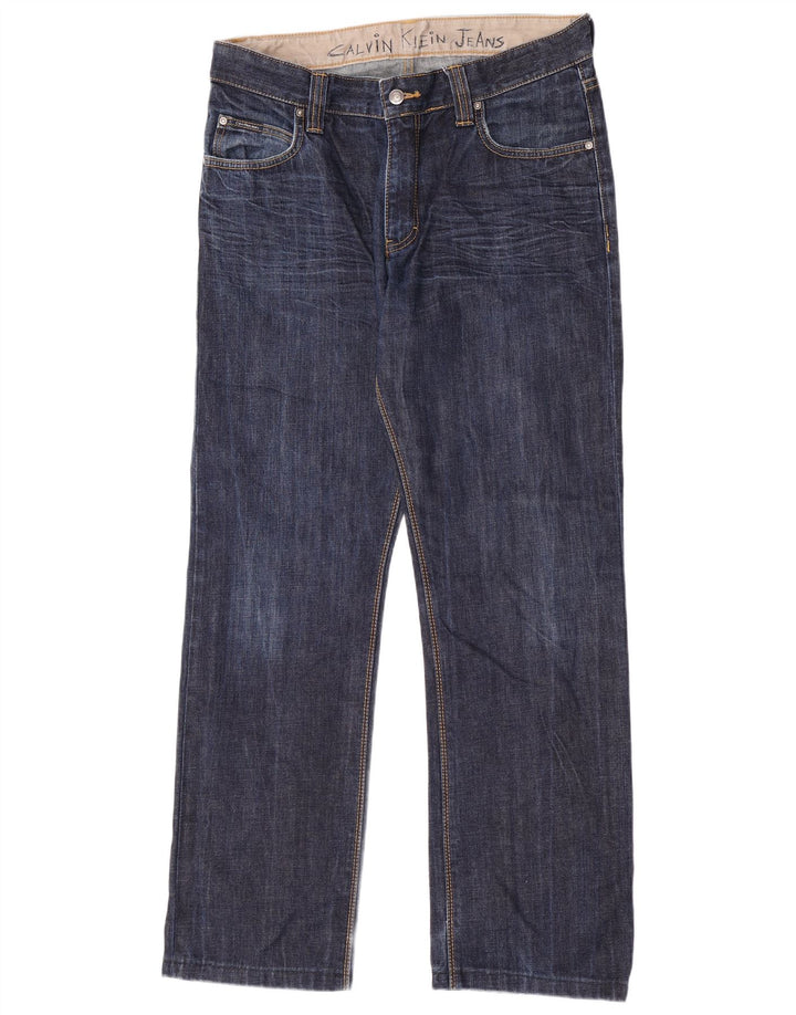 Женские прямые джинсы Calvin Klein W33 L31 Темно-синие