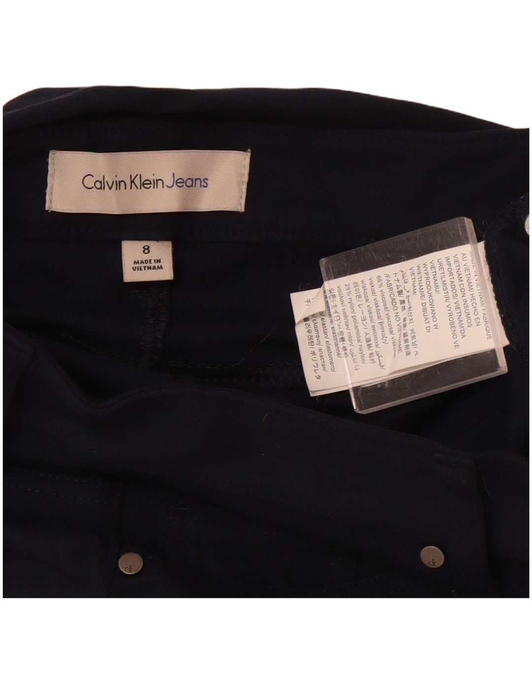Женские повседневные брюки Calvin Klein US 8 Medium W28 L28 Темно-синие вискозные