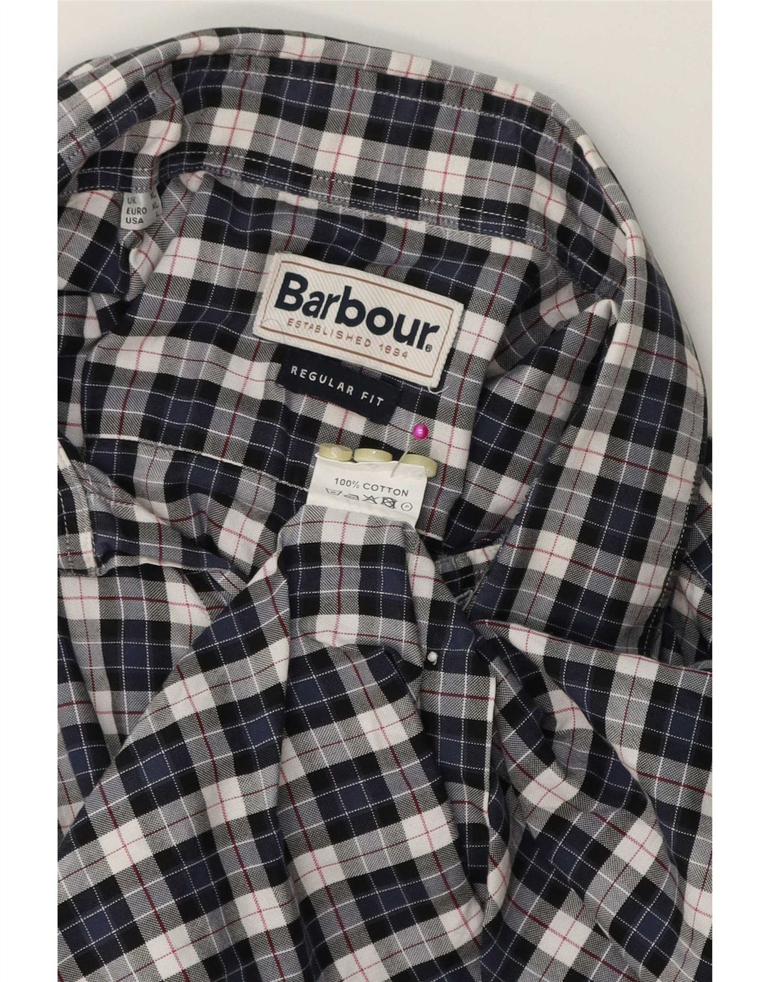 Мужская фланелевая рубашка Barbour XL, темно-синяя клетка, хлопок