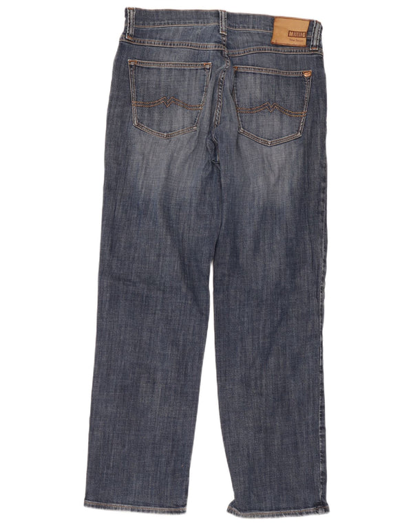 Mustang Mens Comfort Fit Straight Jeans W34 L32 Blue Cotton