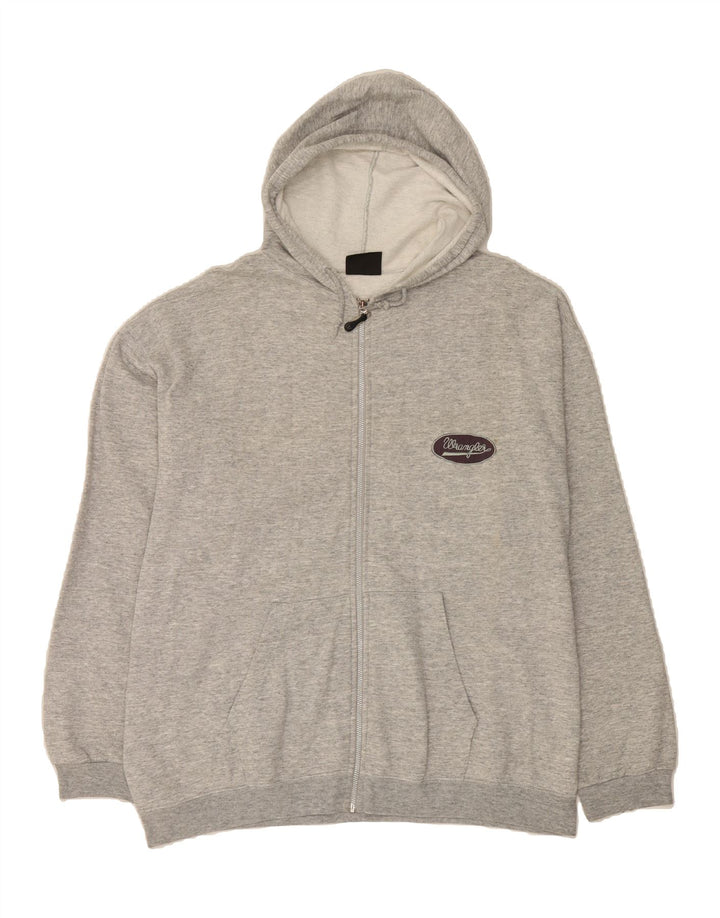 WRANGLER Mens Zip Hoodie Sweater XL Grey Cotton Vintage Wrangler and Second-Hand Wrangler from Messina Hembry 