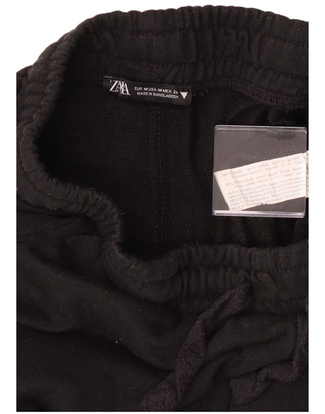 Женские спортивные брюки Zara, джоггеры, Великобритания, 12, средний черный, хлопок