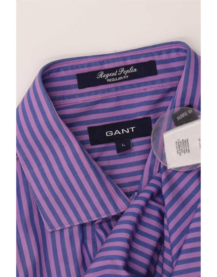 Мужская рубашка стандартного кроя Gant из хлопка в большую синюю полоску