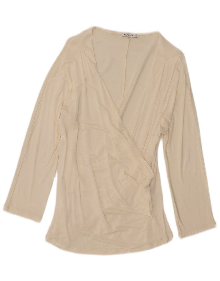 Женская блузка с рукавом 3/4 Marella, Великобритания, 18 XL, белая