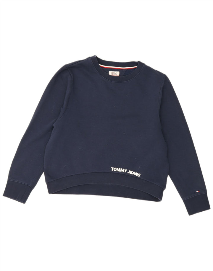 Женский свитер оверсайз Tommy Hilfiger UK 10, маленький темно-синий