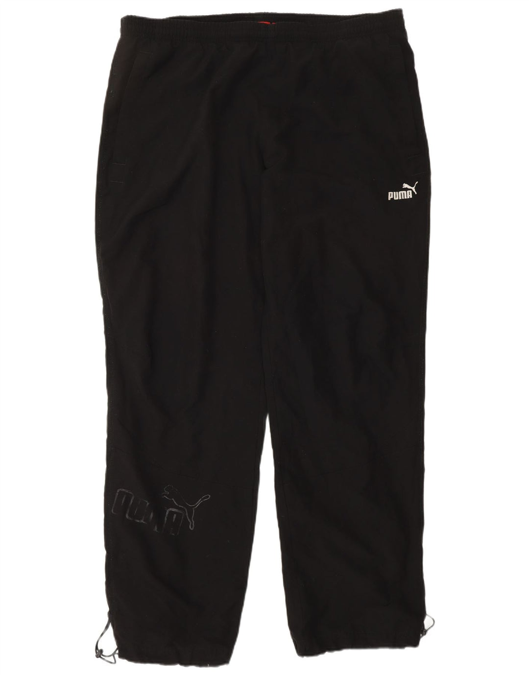 Мужские спортивные брюки с рисунком PUMA, большие черные спортивные брюки из полиэстера