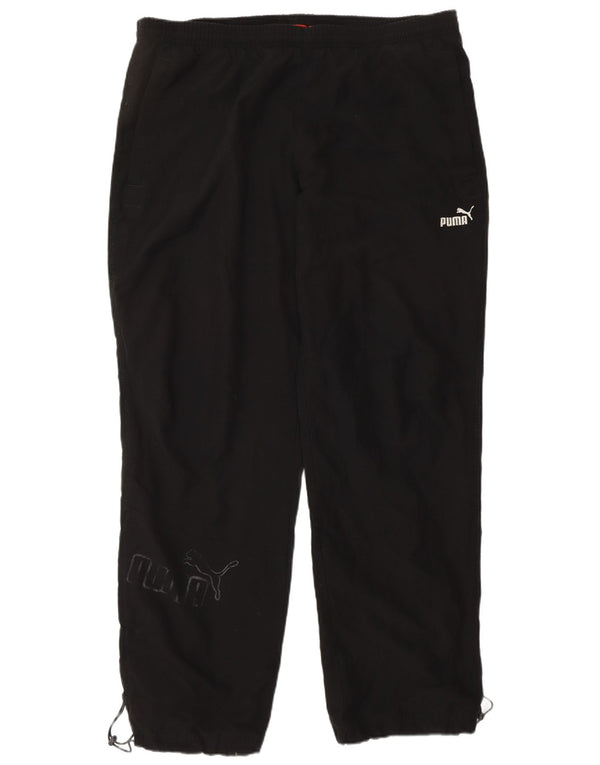 Мужские спортивные брюки с рисунком PUMA, большие черные спортивные брюки из полиэстера