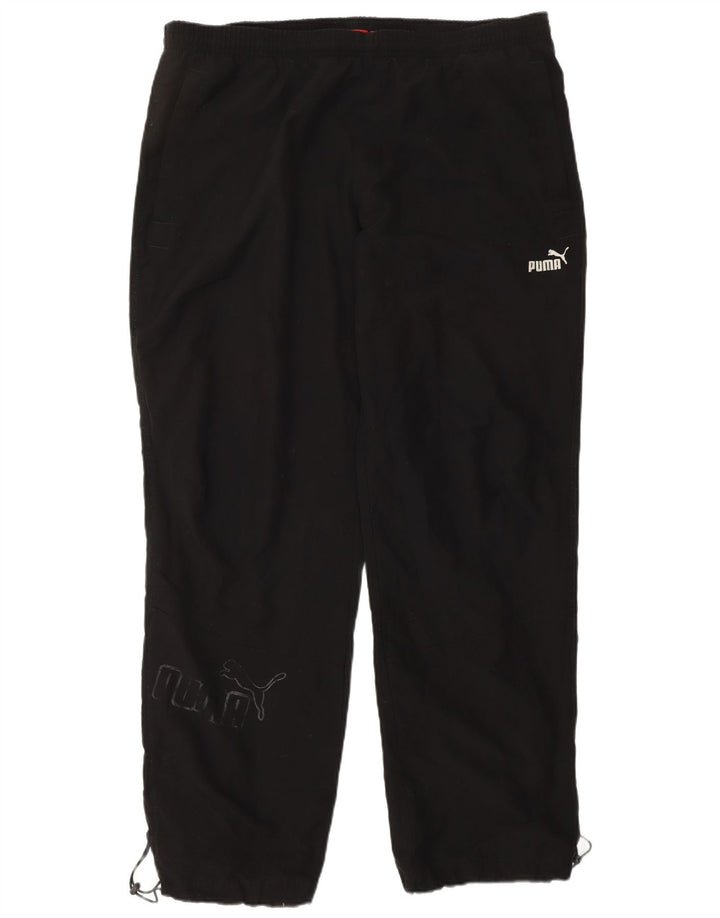 Мужские спортивные брюки с рисунком PUMA, большие черные спортивные брюки из полиэстера