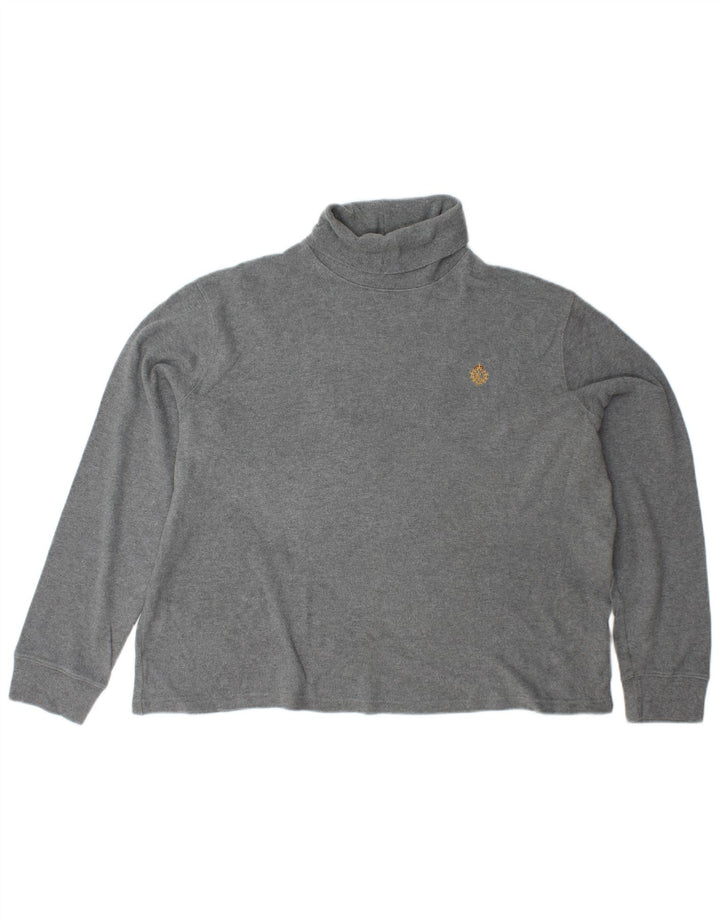 Женский джемпер с высоким воротником RALPH LAUREN, Великобритания, 18 XL, серый хлопок