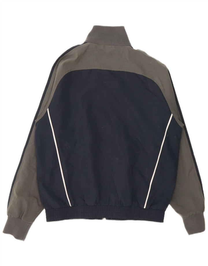 Мужской спортивный костюм CHAMPION, верхняя куртка, большой размер, темно-синий, полиэстер с цветными блоками