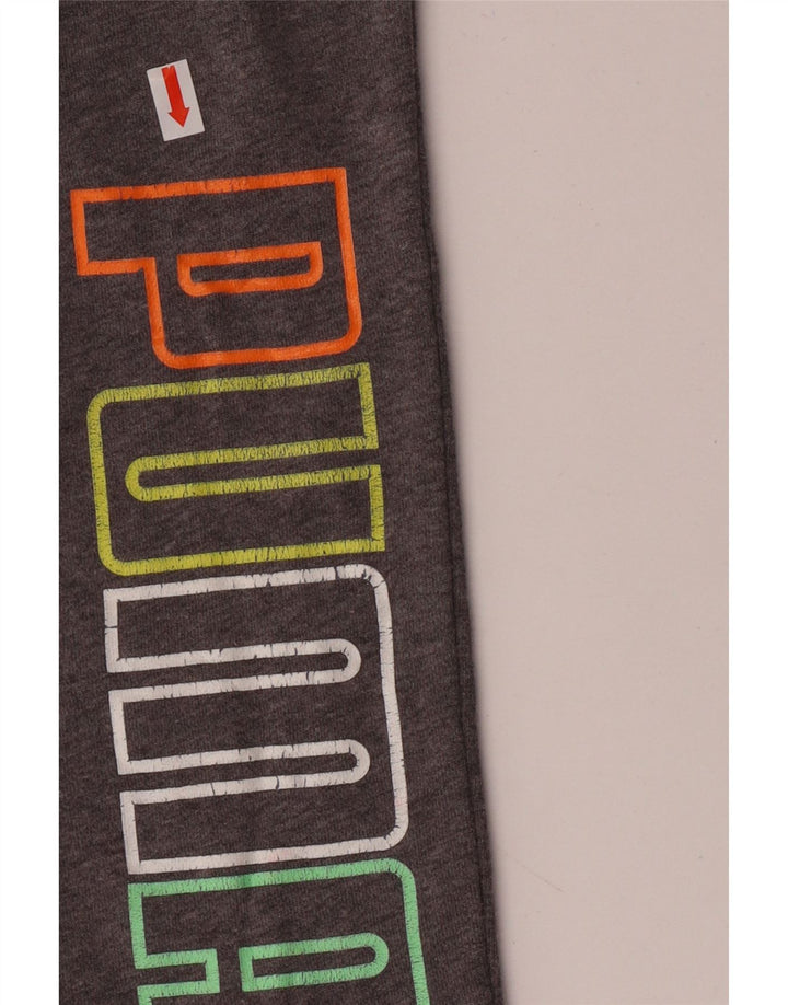 Спортивный костюм Puma для мальчиков с графическим рисунком, брюки для бега, 14–15 лет, большой размер, серый хлопок