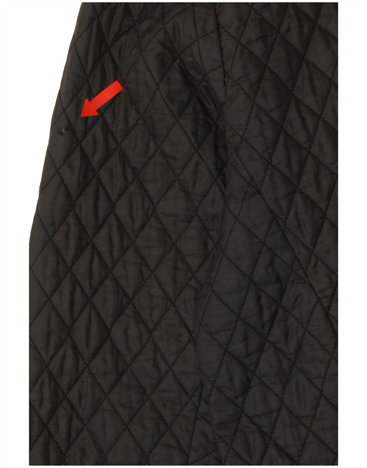 Женская стеганая куртка BARBOUR UK 14, большая черная нейлоновая ткань