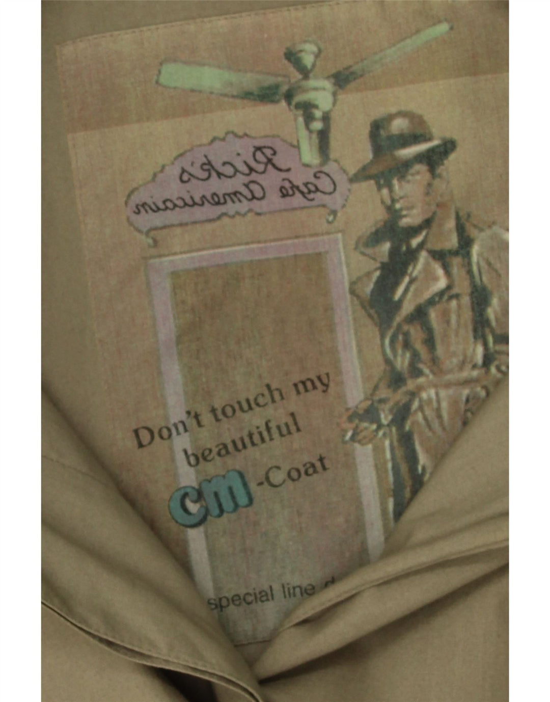 VINTAGE Womens Overcoat UK 18 XL  Beige Cotton Vintage Vintage and Second-Hand Vintage from Messina Hembry 