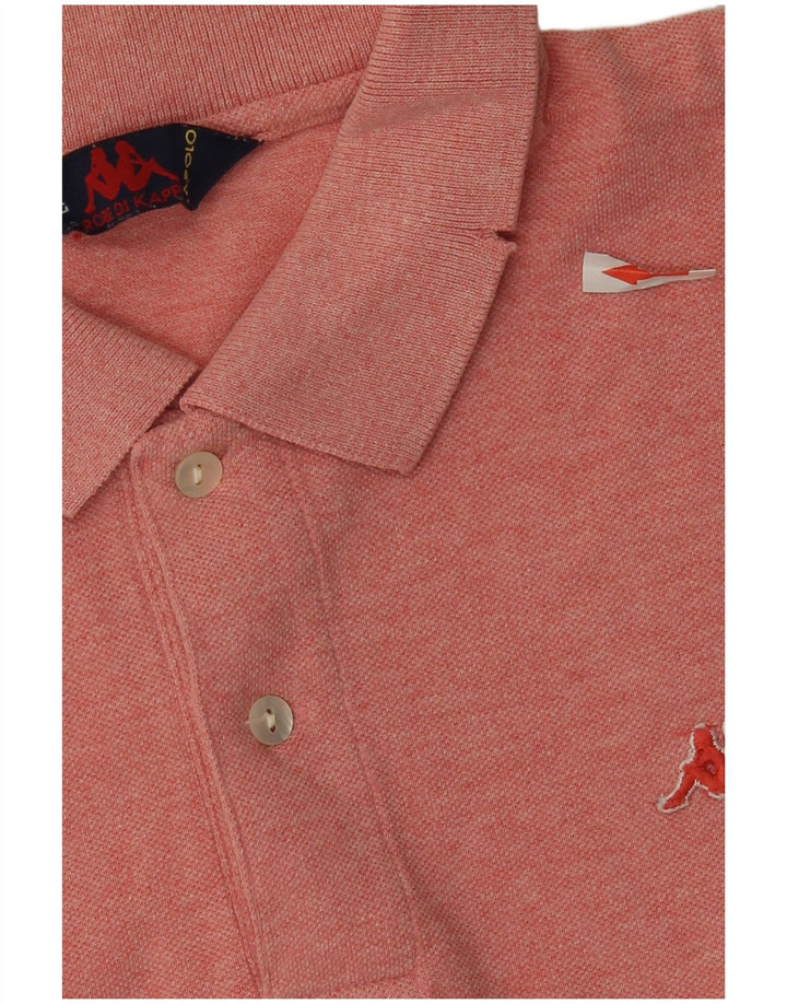 Мужская рубашка-поло Kappa, большая розовая, хлопок