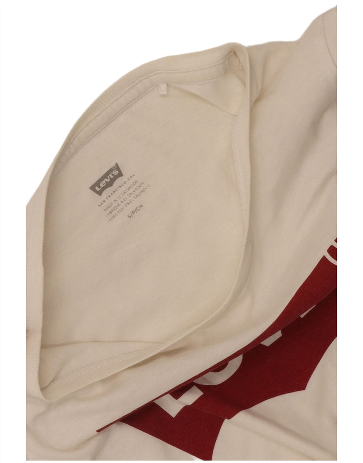 Женская футболка с рисунком Levi's Top UK 10, маленькая белая