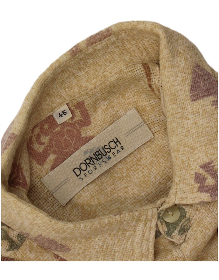 Мужская рубашка с коротким рукавом Dornbusch с абстрактным узором, размер 45 XL, бежевая