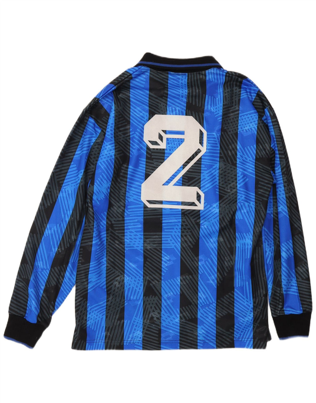 LOTTO Mens Atalanta 1991-1993 Домашний трикотаж среднего размера Спортивный в синюю полоску