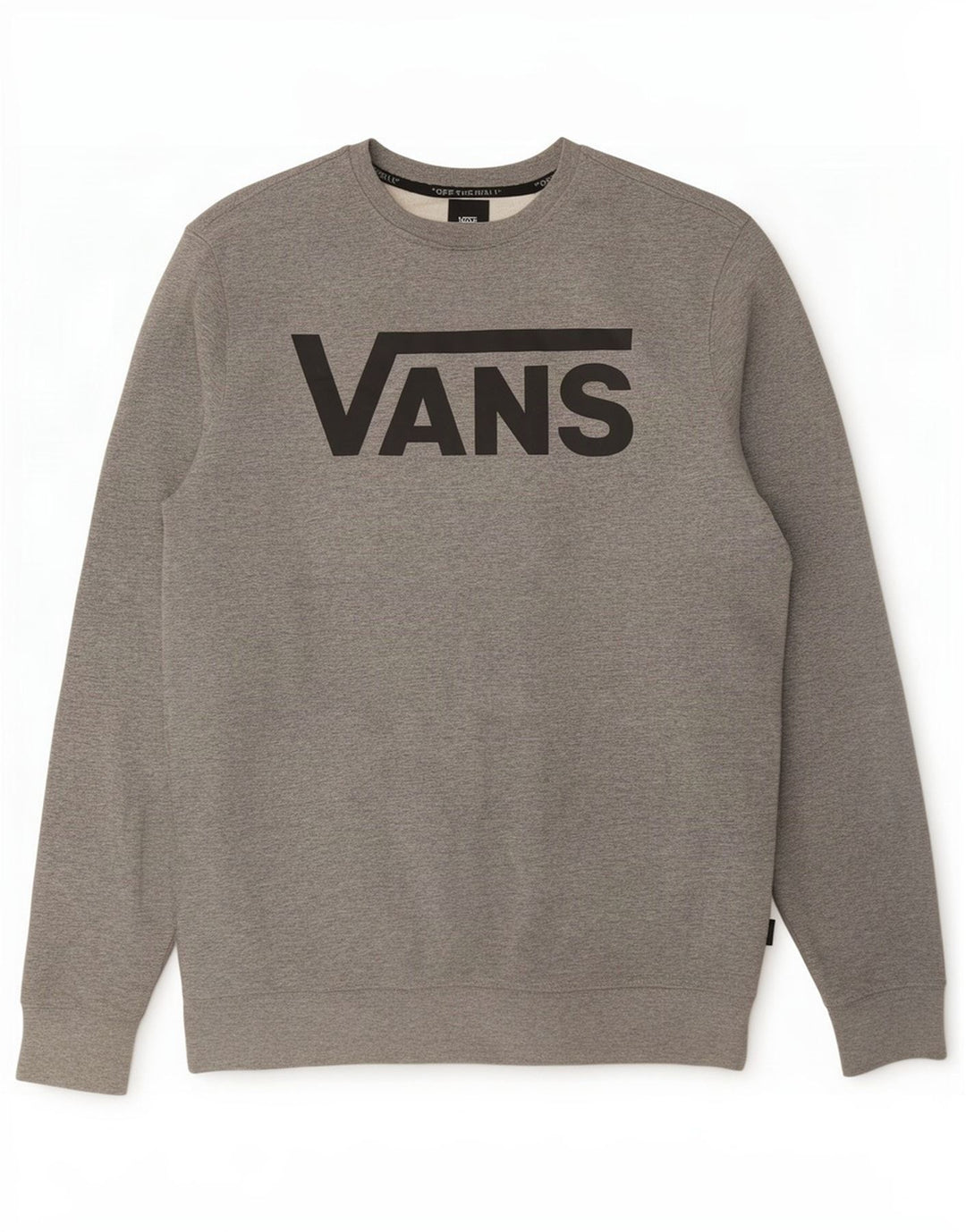 Мужской свитшот с рисунком Vans, хлопковый джемпер среднего серого цвета
