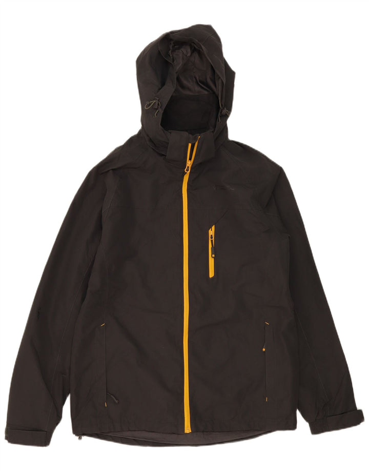 Мужская дождевик с капюшоном Mountain Warehouse UK 36, маленький черный полиэстер