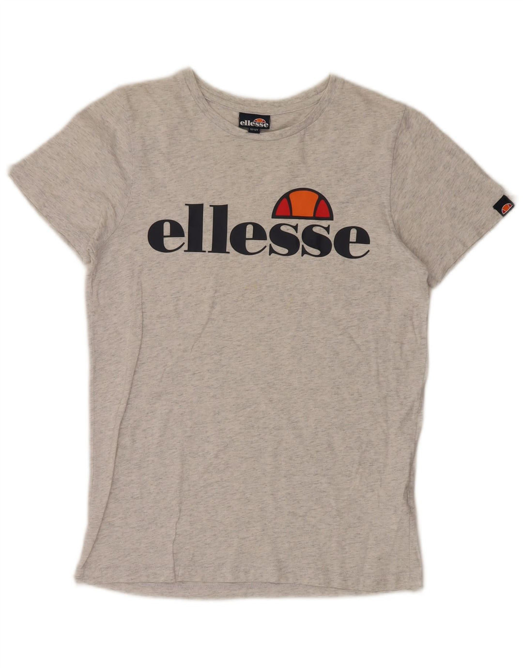 Футболка ELLESSE с рисунком для девочек, топ 12–13 лет, серый хлопок с крапинками