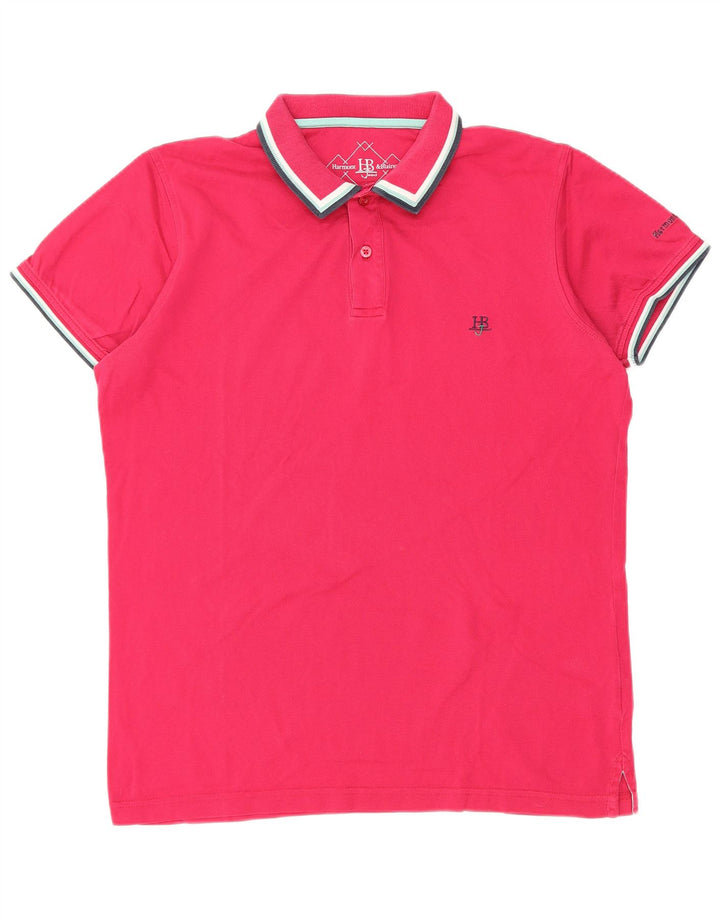 HARMONT & BLAINE Mens Polo Shirt Medium Pink Cotton