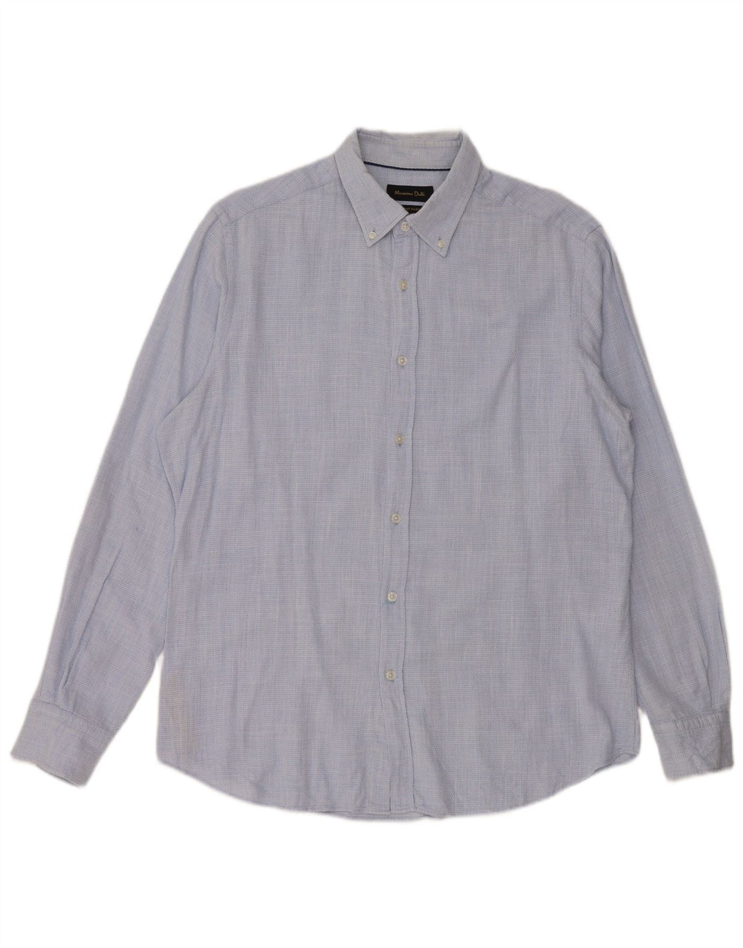 Мужская рубашка Massimo Dutti, большой синий хлопок